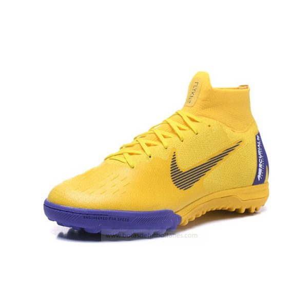 Nike Hombres Mercurial SuperflyX VI Elite TF Amarillo Azul